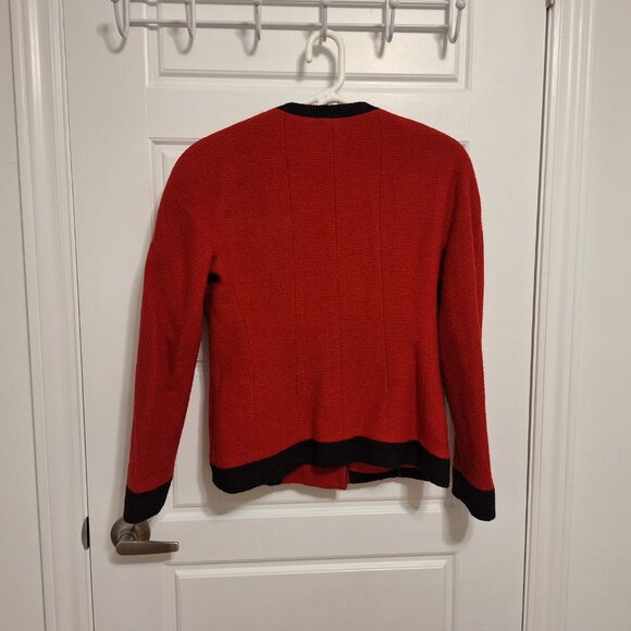 Vintage Biba Wool Suit Red Jacket and Skirt with Gold Buttons from early 1990s - Picture 13 of 16